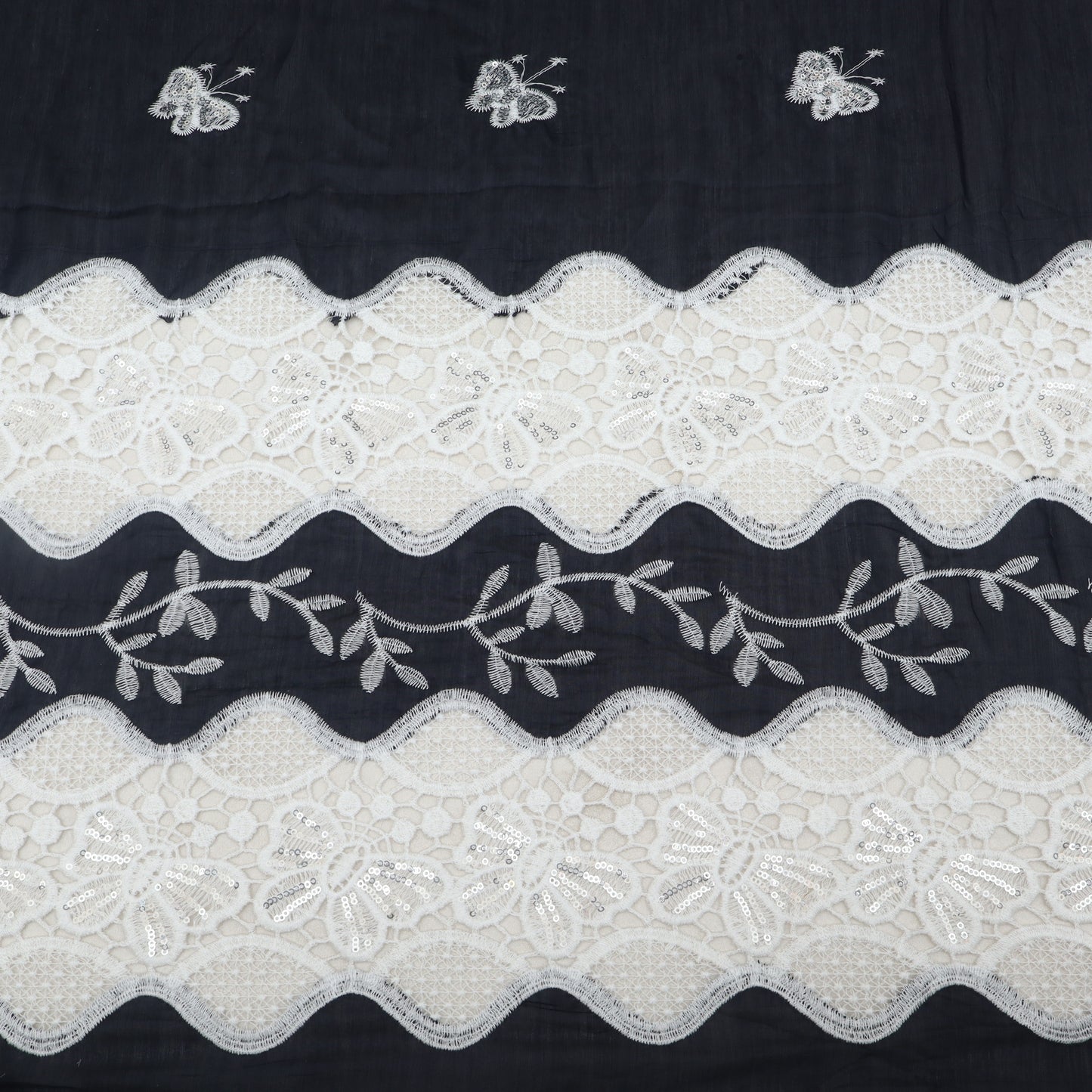 Chanderi Embroidery Fabric
