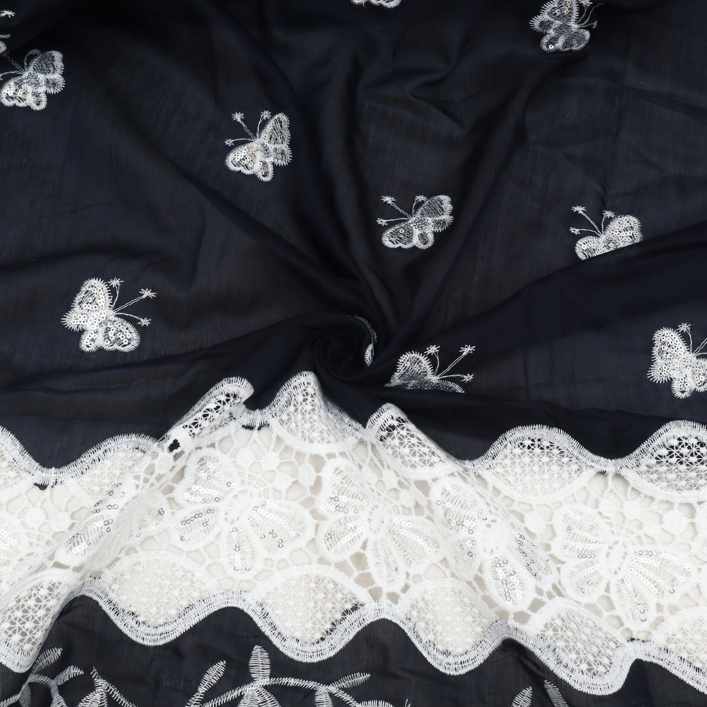 Chanderi Embroidery Fabric