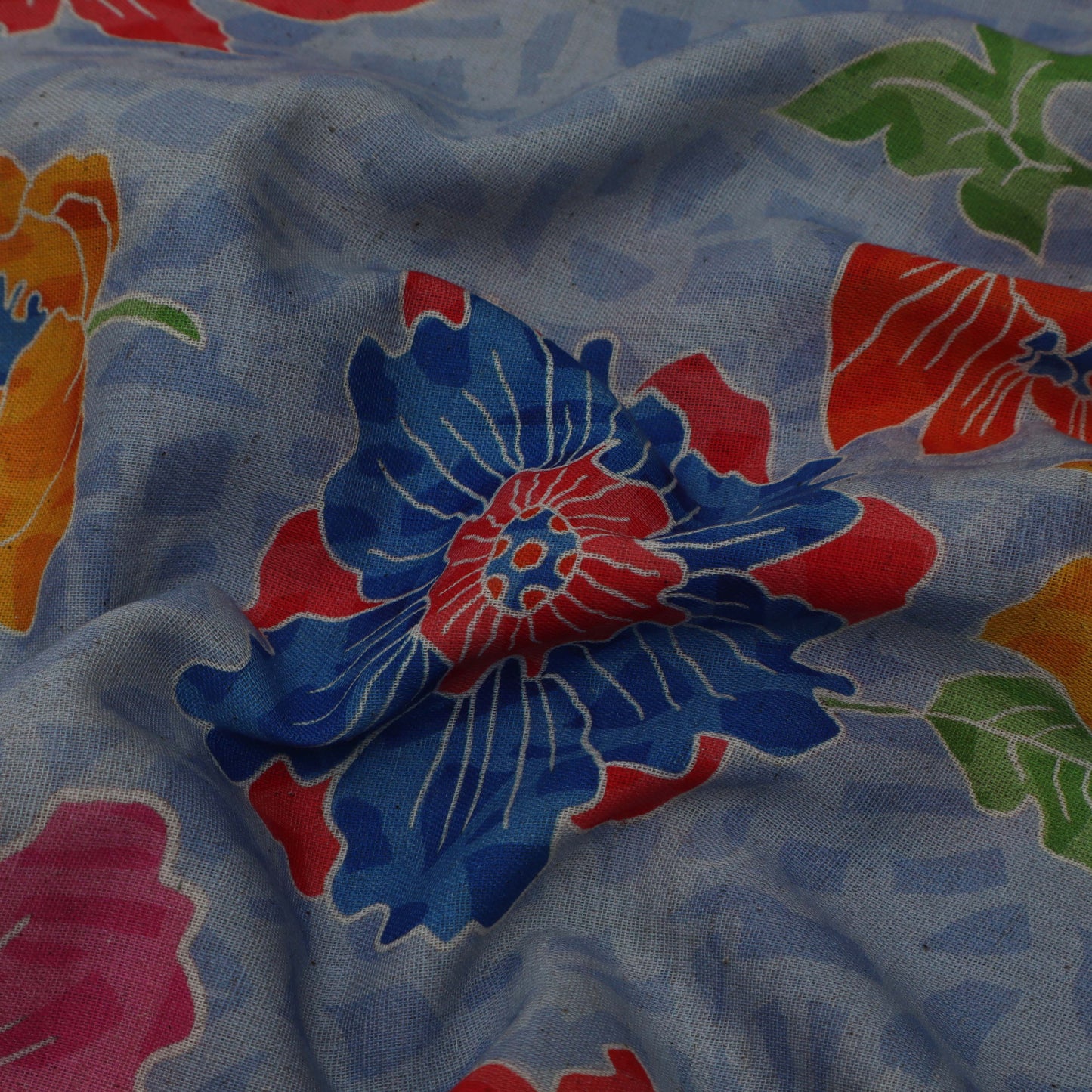 Colored Linen Print Fabric