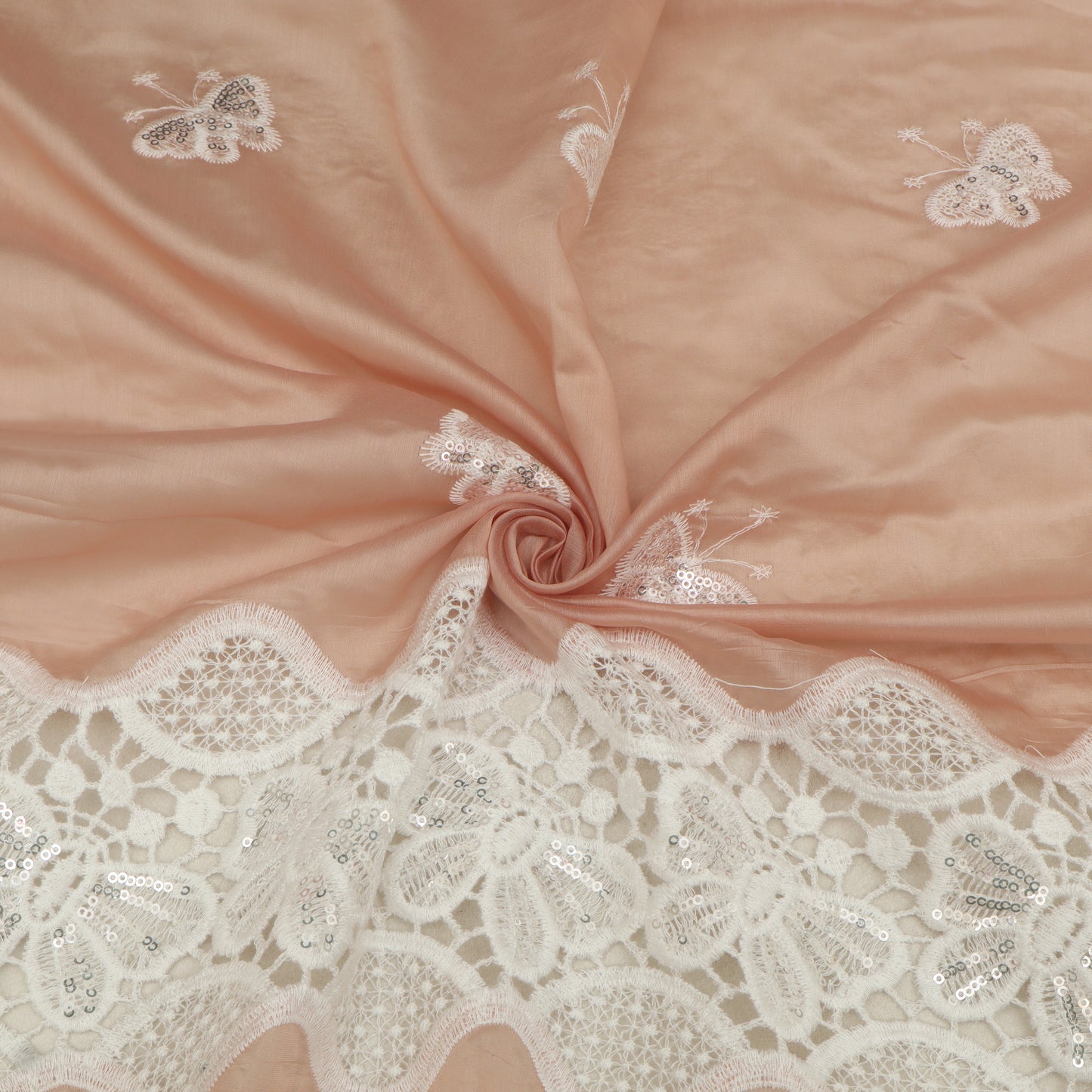 Chanderi Embroidery Fabric