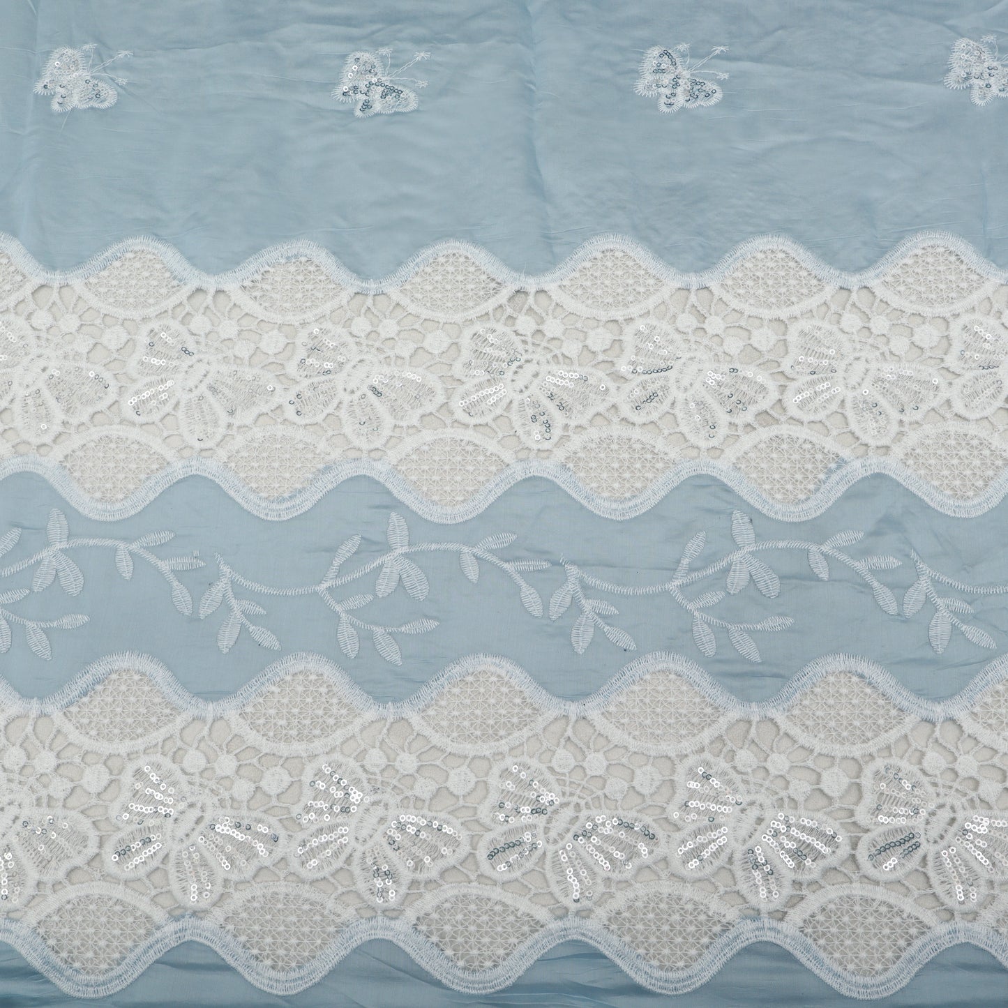 Chanderi Embroidery Fabric