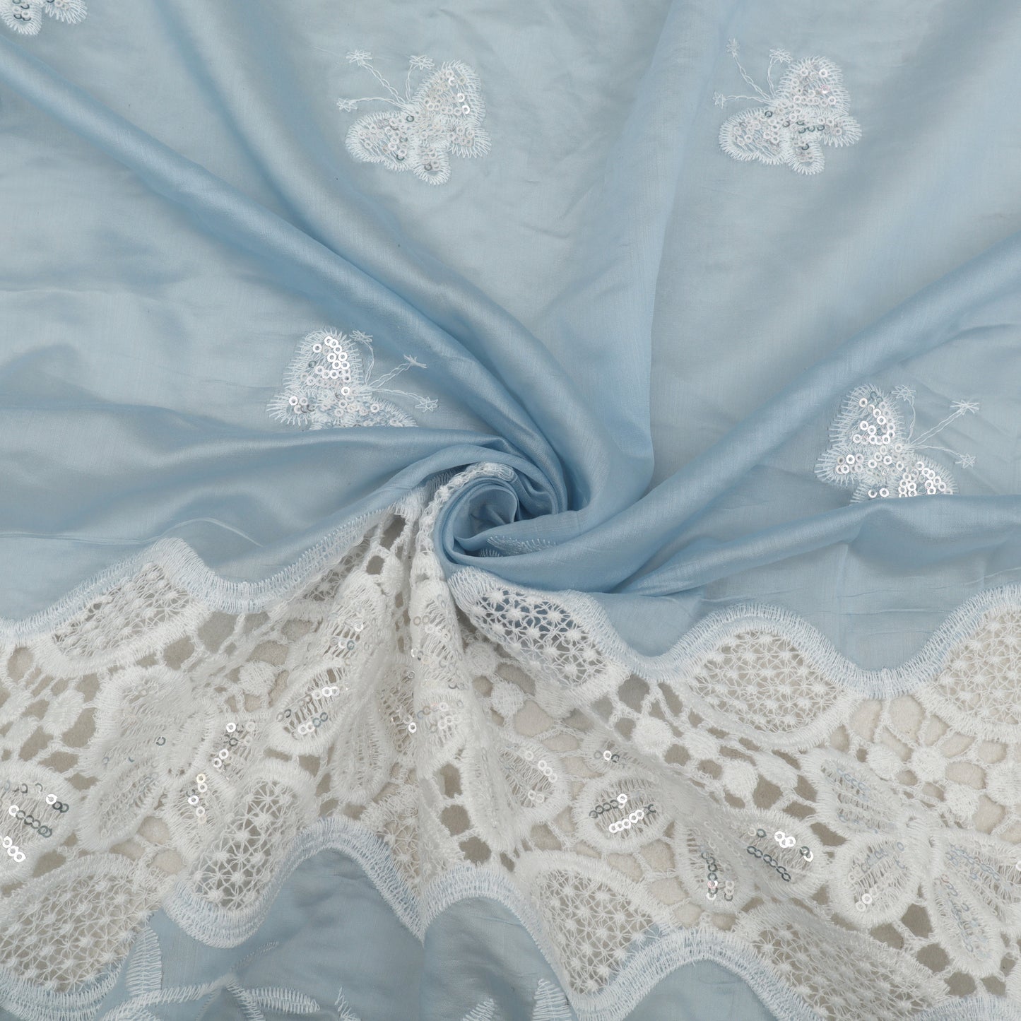 Chanderi Embroidery Fabric