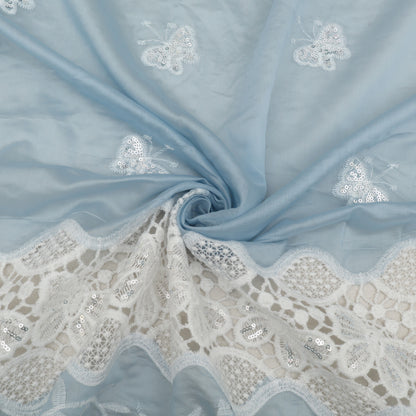 Chanderi Embroidery Fabric
