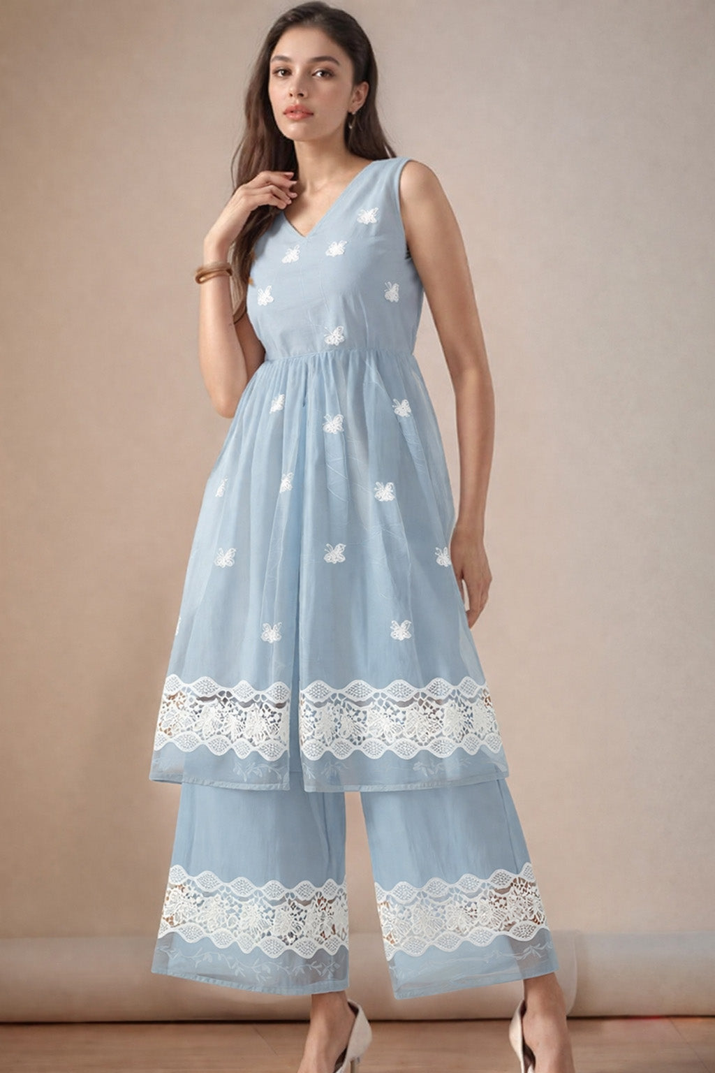 Chanderi Embroidery Fabric