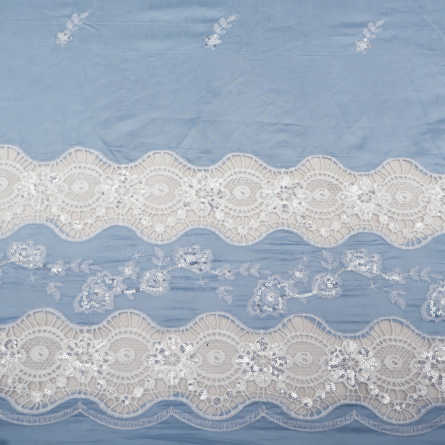 Chanderi Embroidery Fabric