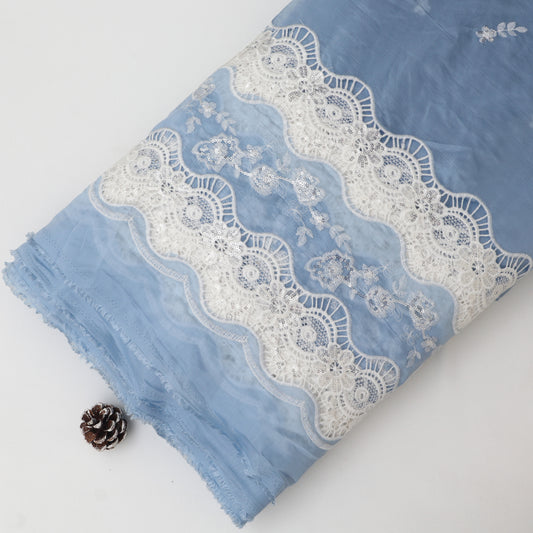 Chanderi Embroidery Fabric