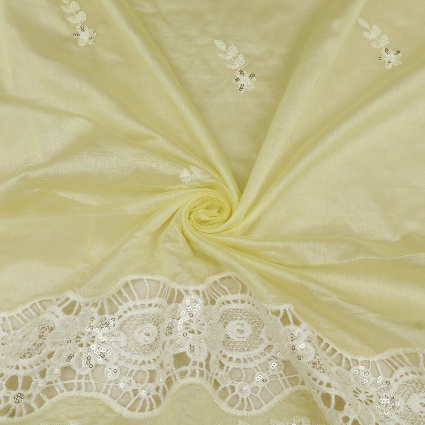 Chanderi Embroidery Fabric