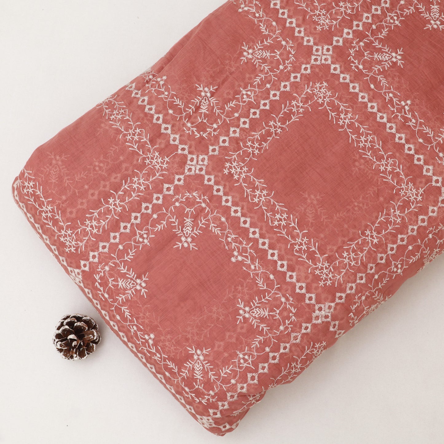 Mul Chanderi Embroidery Fabric