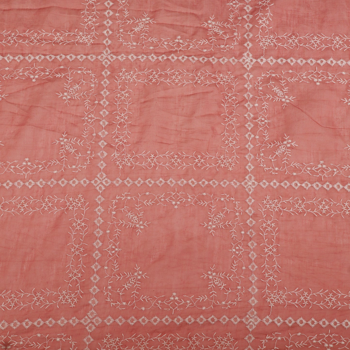 Mul Chanderi Embroidery Fabric