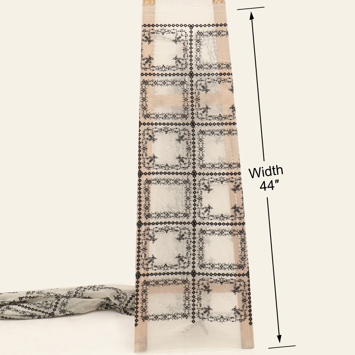 Mul Chanderi Embroidery Fabric