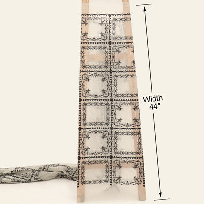 Mul Chanderi Embroidery Fabric