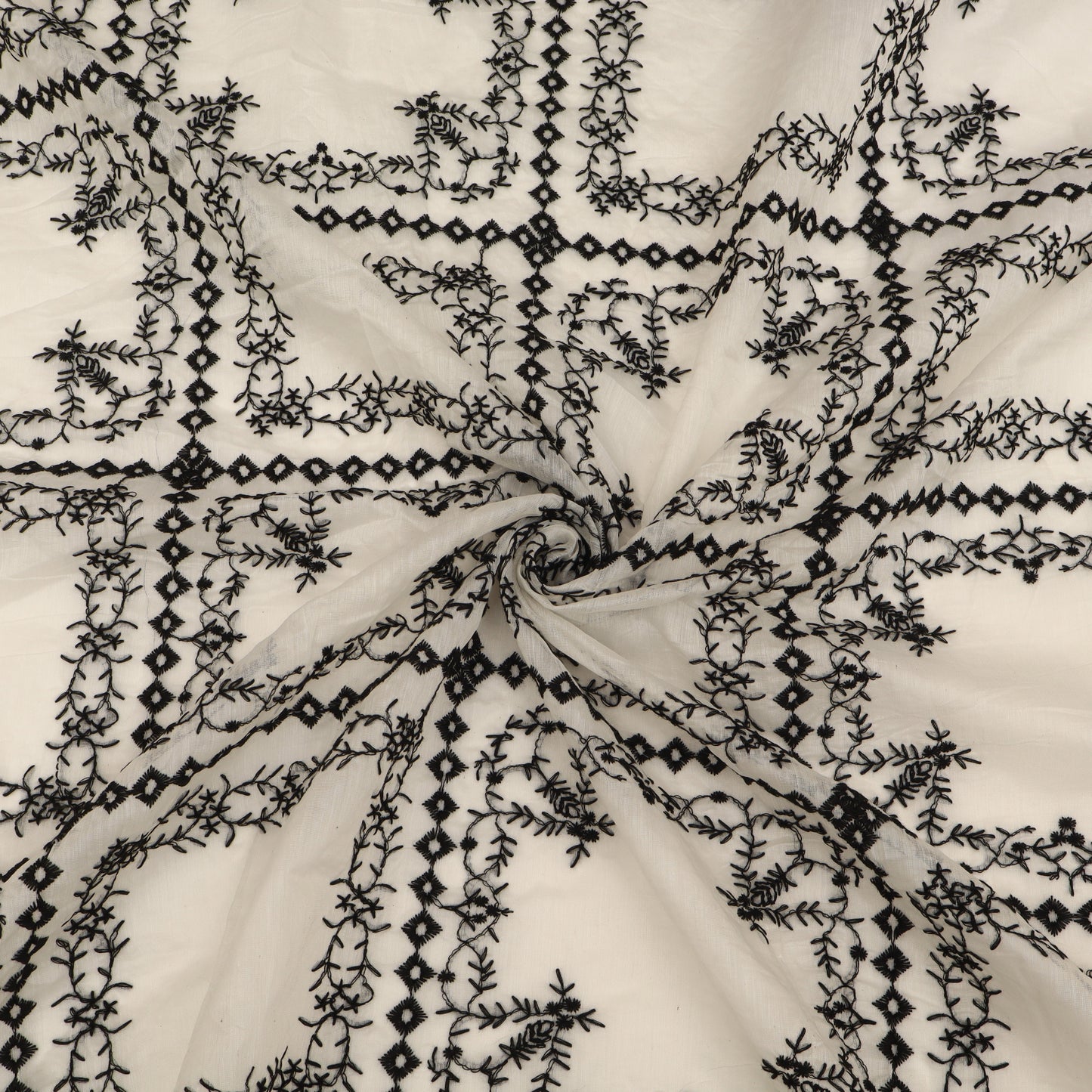 Mul Chanderi Embroidery Fabric