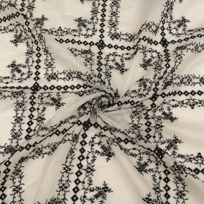 Mul Chanderi Embroidery Fabric