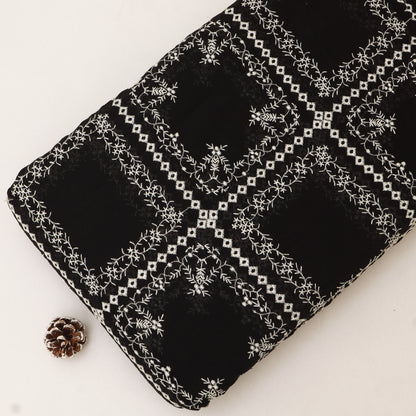 Mul Chanderi Embroidery Fabric