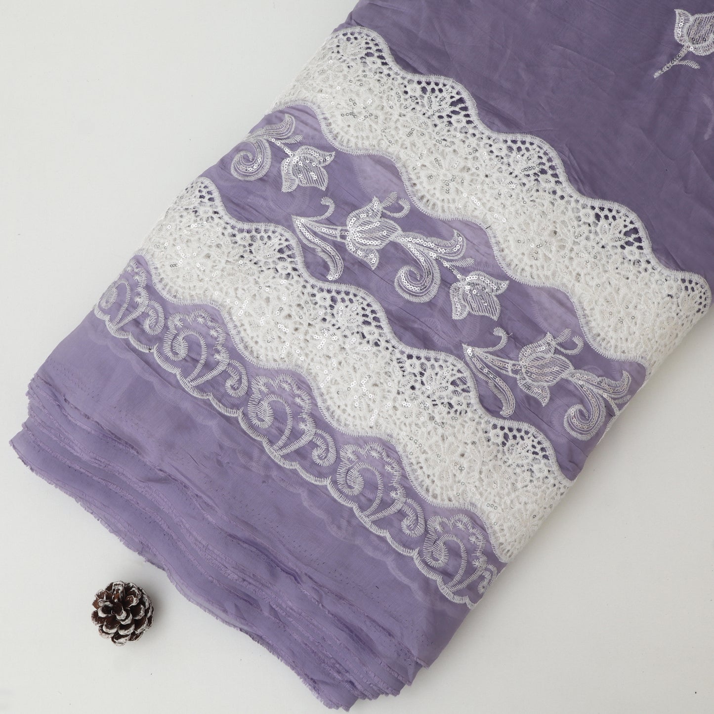 Chanderi Embroidery Fabric