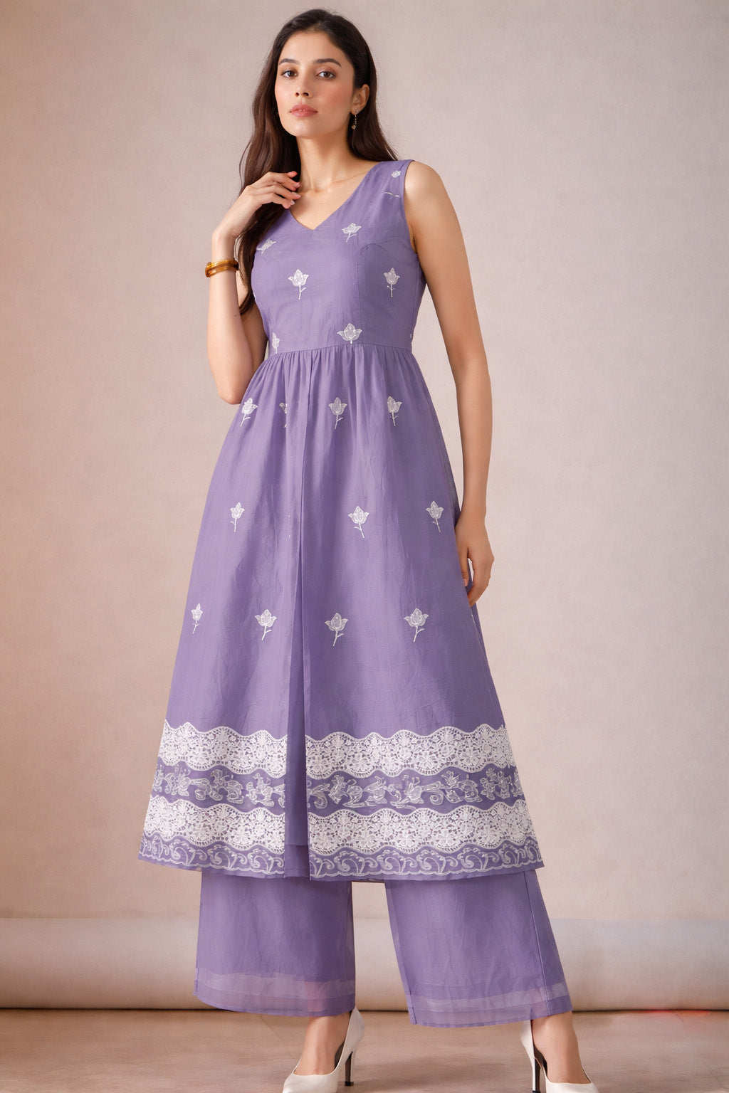 Chanderi Embroidery Fabric