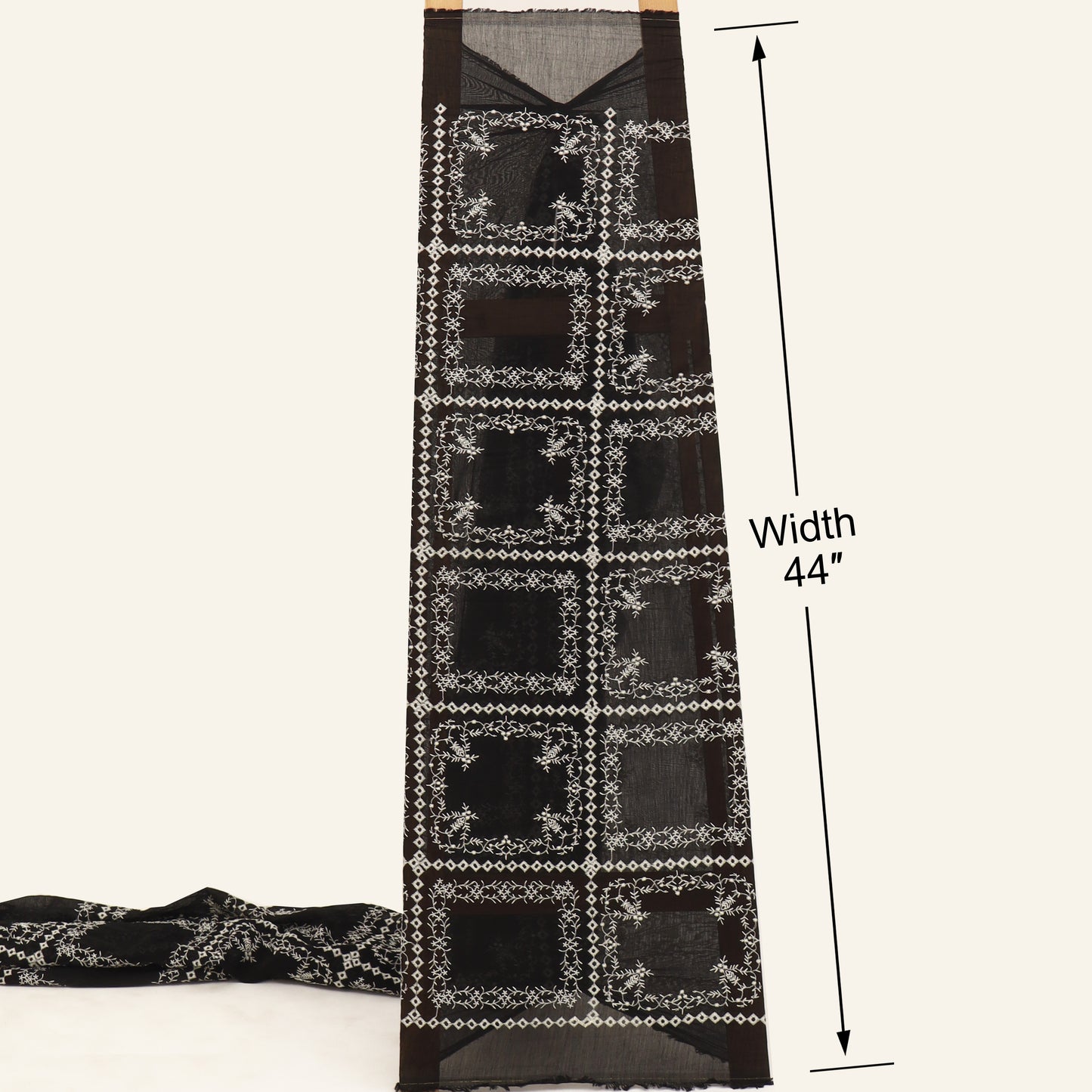 Mul Chanderi Embroidery Fabric