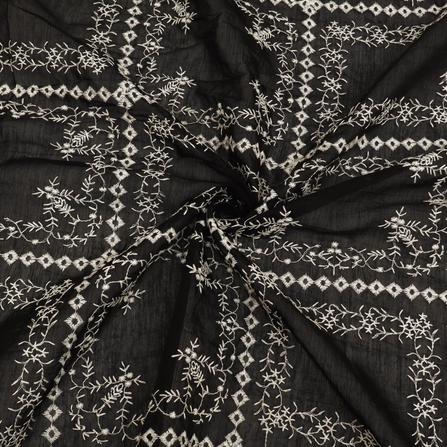 Mul Chanderi Embroidery Fabric