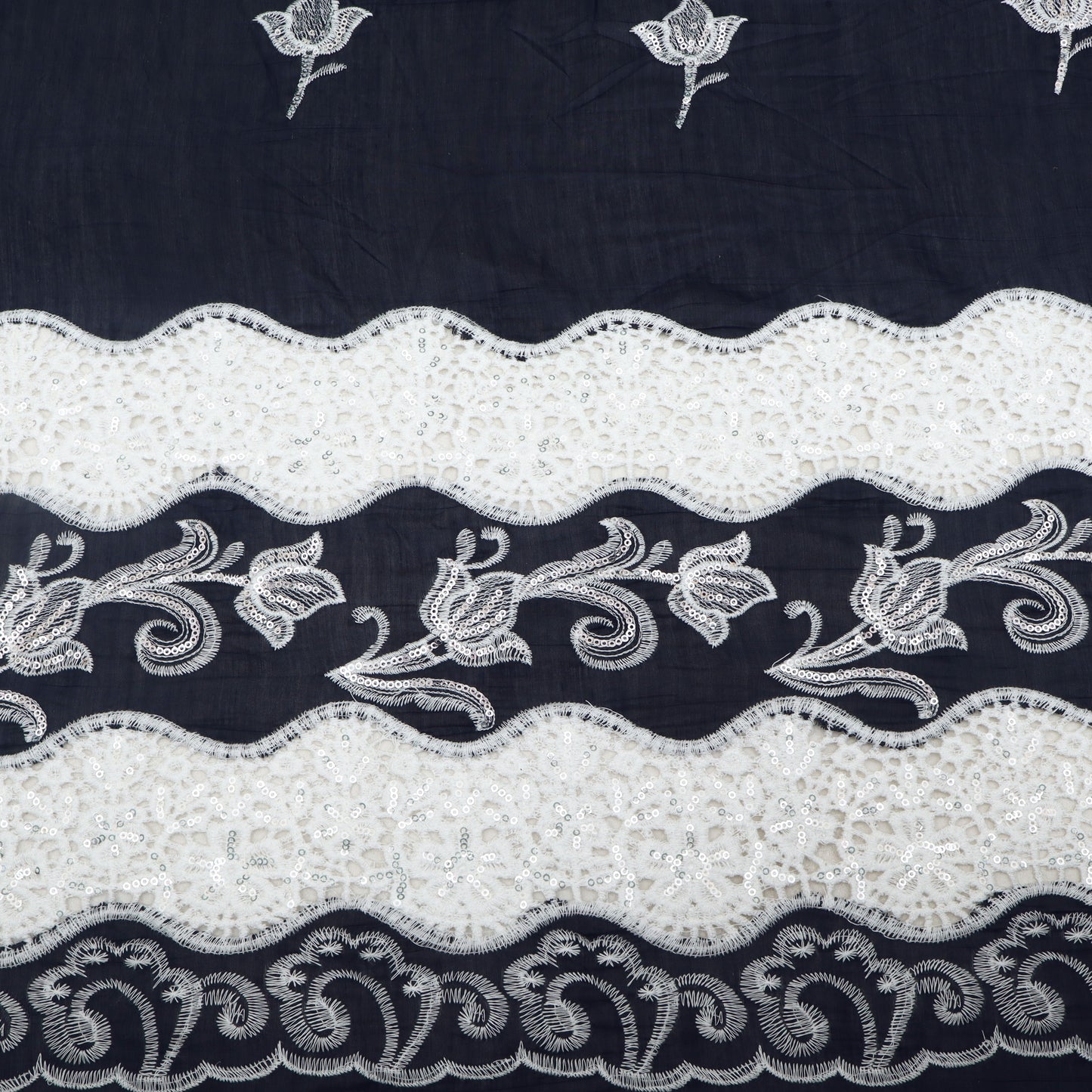Chanderi Embroidery Fabric
