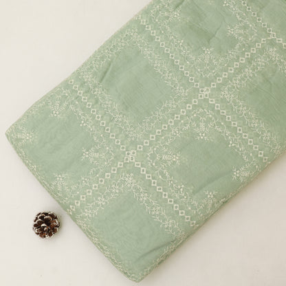 Mul Chanderi Embroidery Fabric