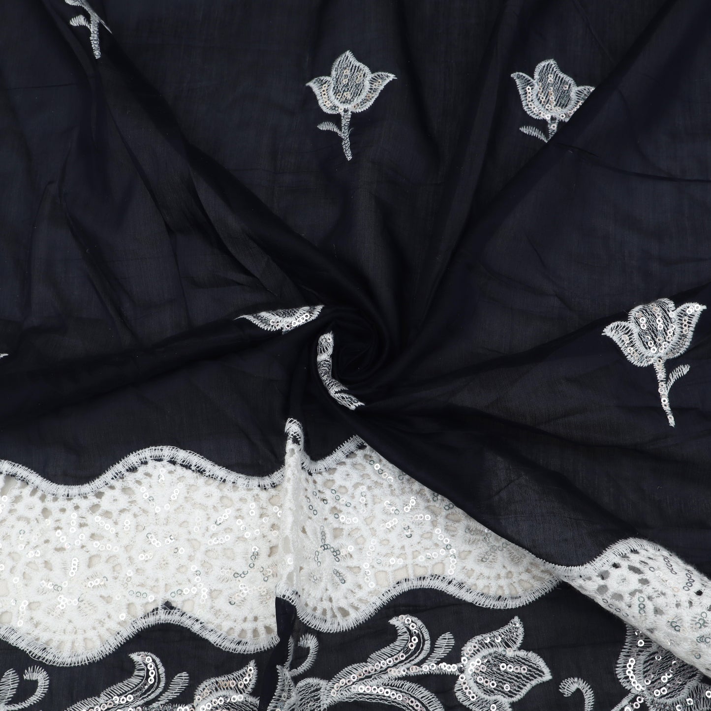 Chanderi Embroidery Fabric
