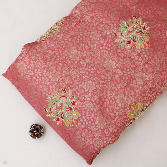 Dola Silk Zari Embroidery Fabric
