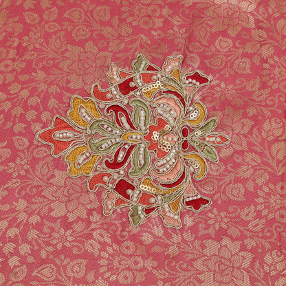 Dola Silk Zari Embroidery Fabric