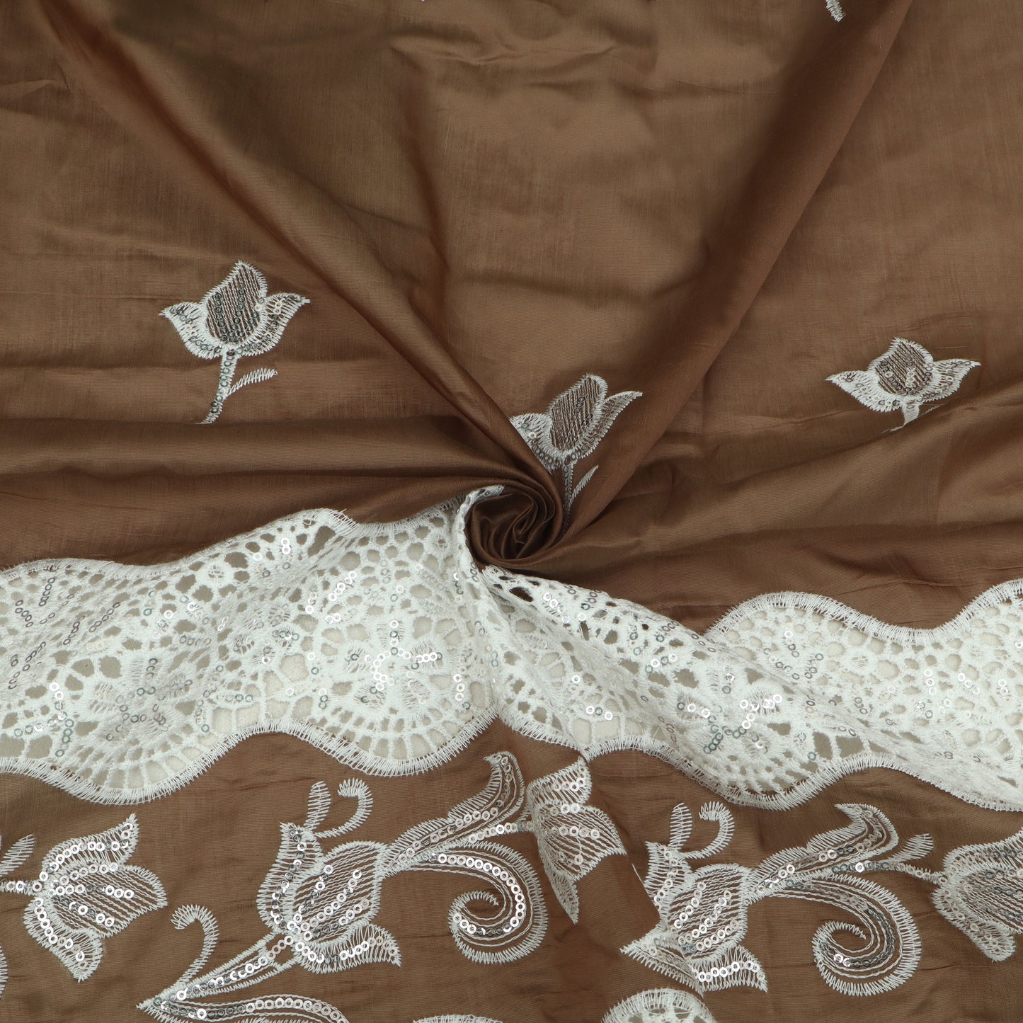 Chanderi Embroidery Fabric
