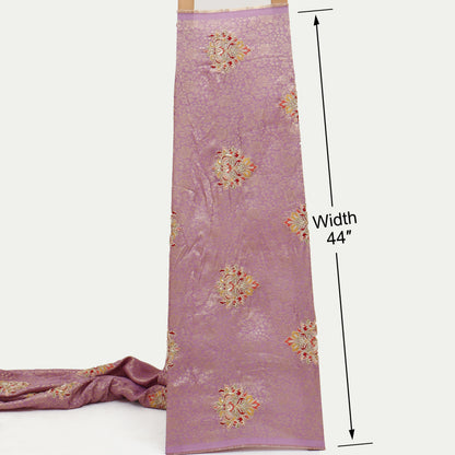 Dola Silk Zari Embroidery Fabric