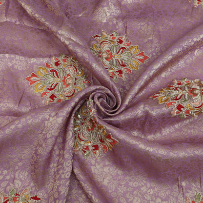 Dola Silk Zari Embroidery Fabric