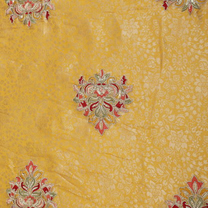 Dola Silk Zari Embroidery Fabric