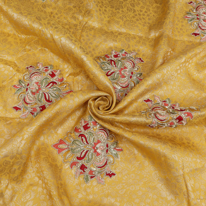 Dola Silk Zari Embroidery Fabric