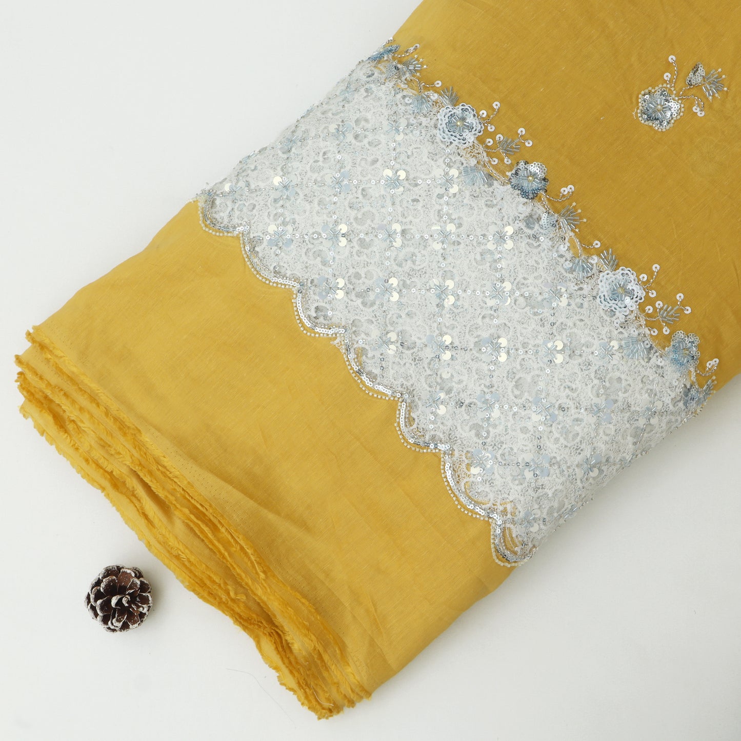 Chanderi Embroidery Fabric