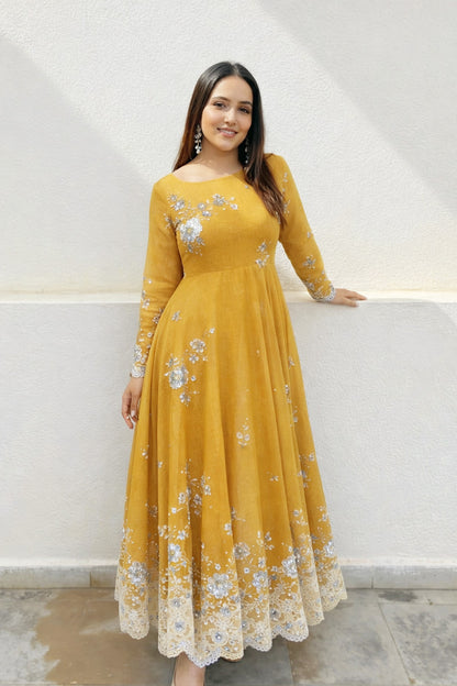 Chanderi Embroidery Fabric