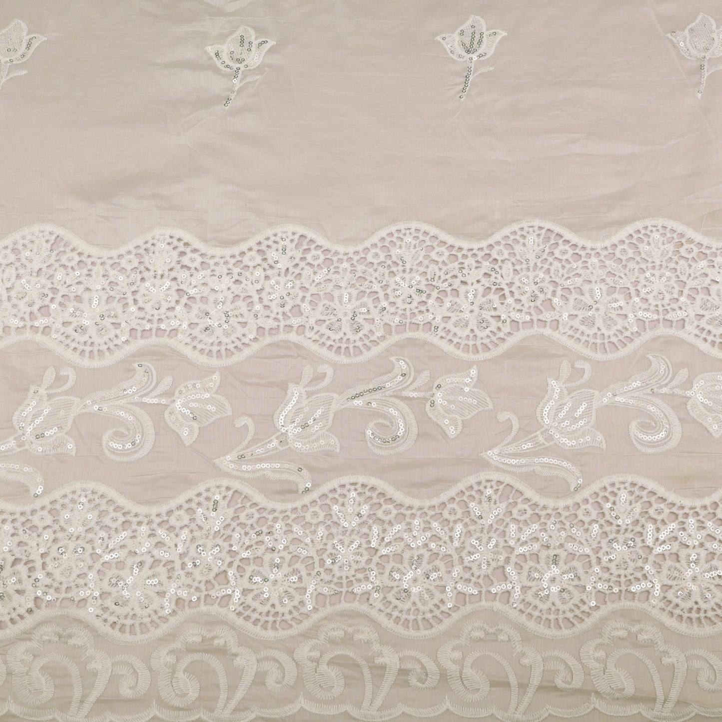 Chanderi Embroidery Fabric