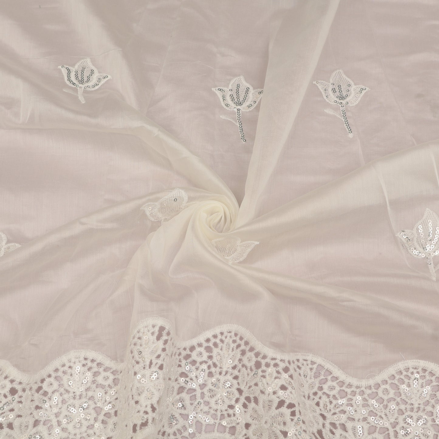Chanderi Embroidery Fabric