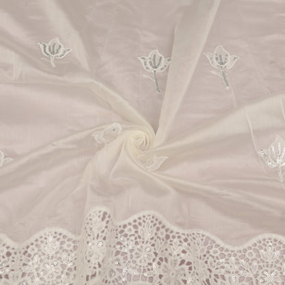 Chanderi Embroidery Fabric