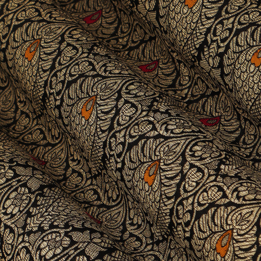 Black Color Brocade Fabric