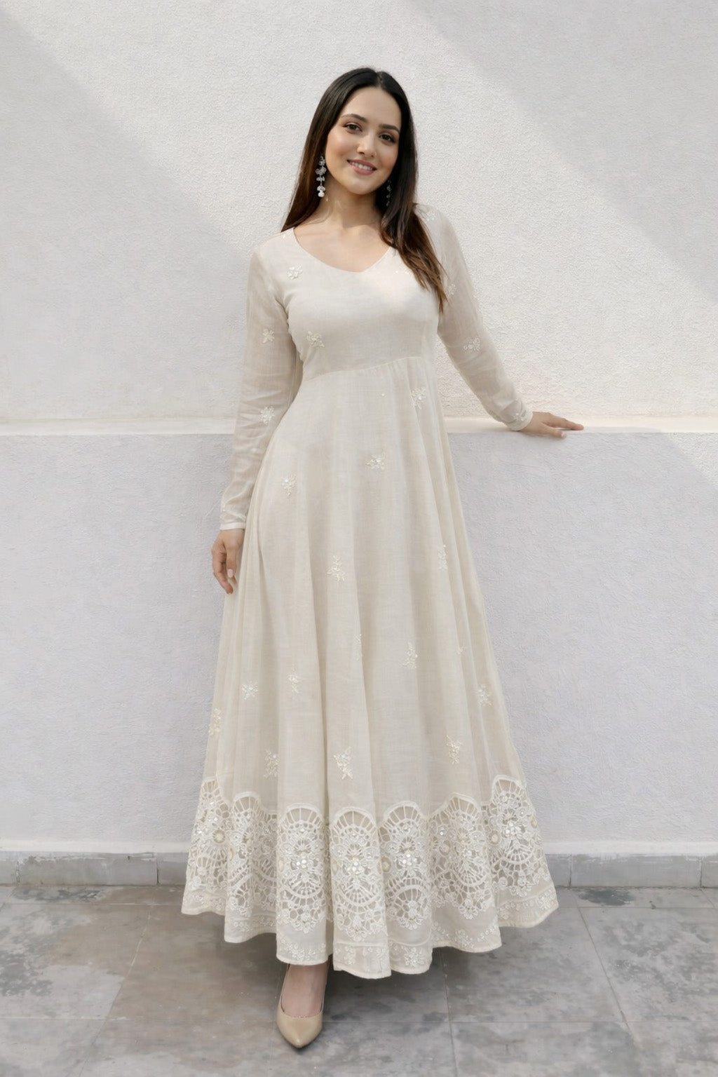 Chanderi Embroidery Fabric