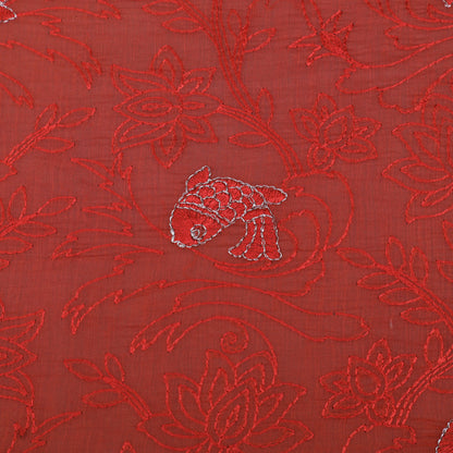 Chanderi Embroidery Fabric