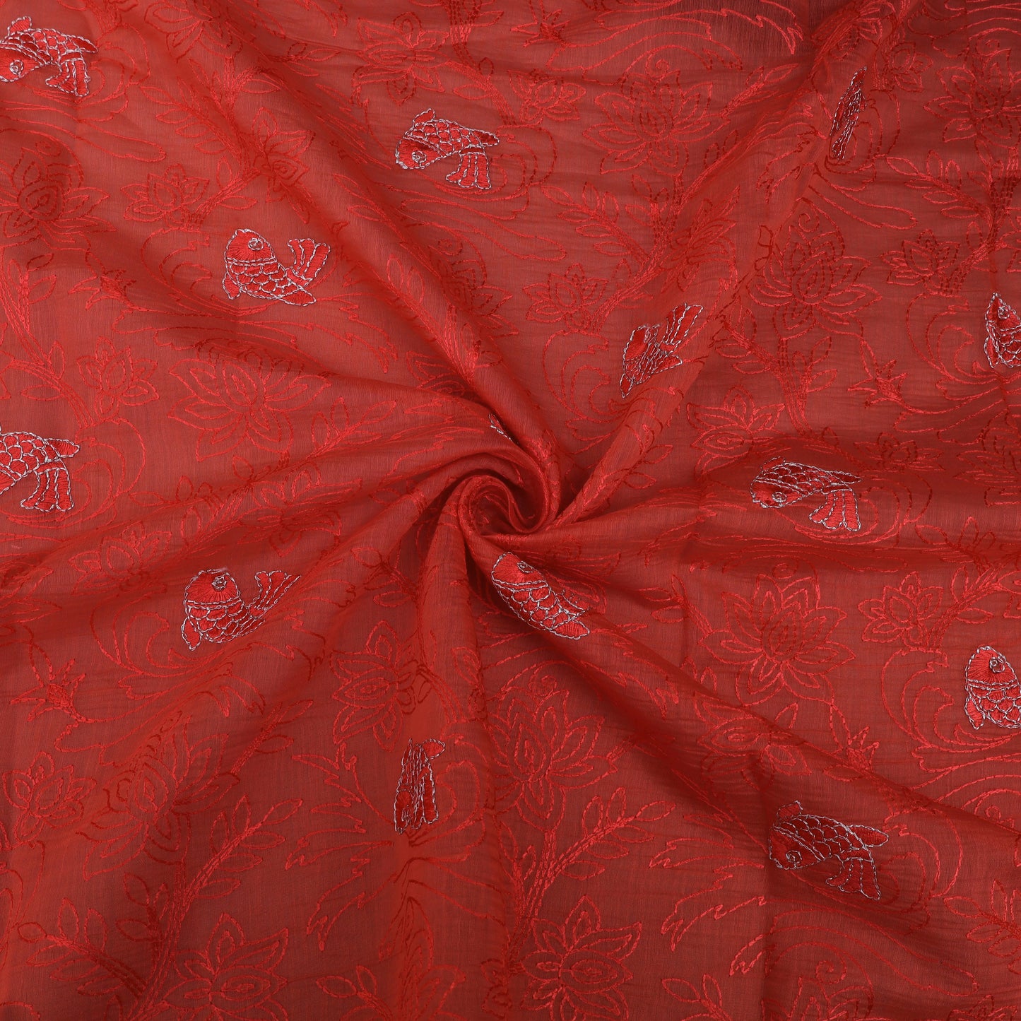 Chanderi Embroidery Fabric