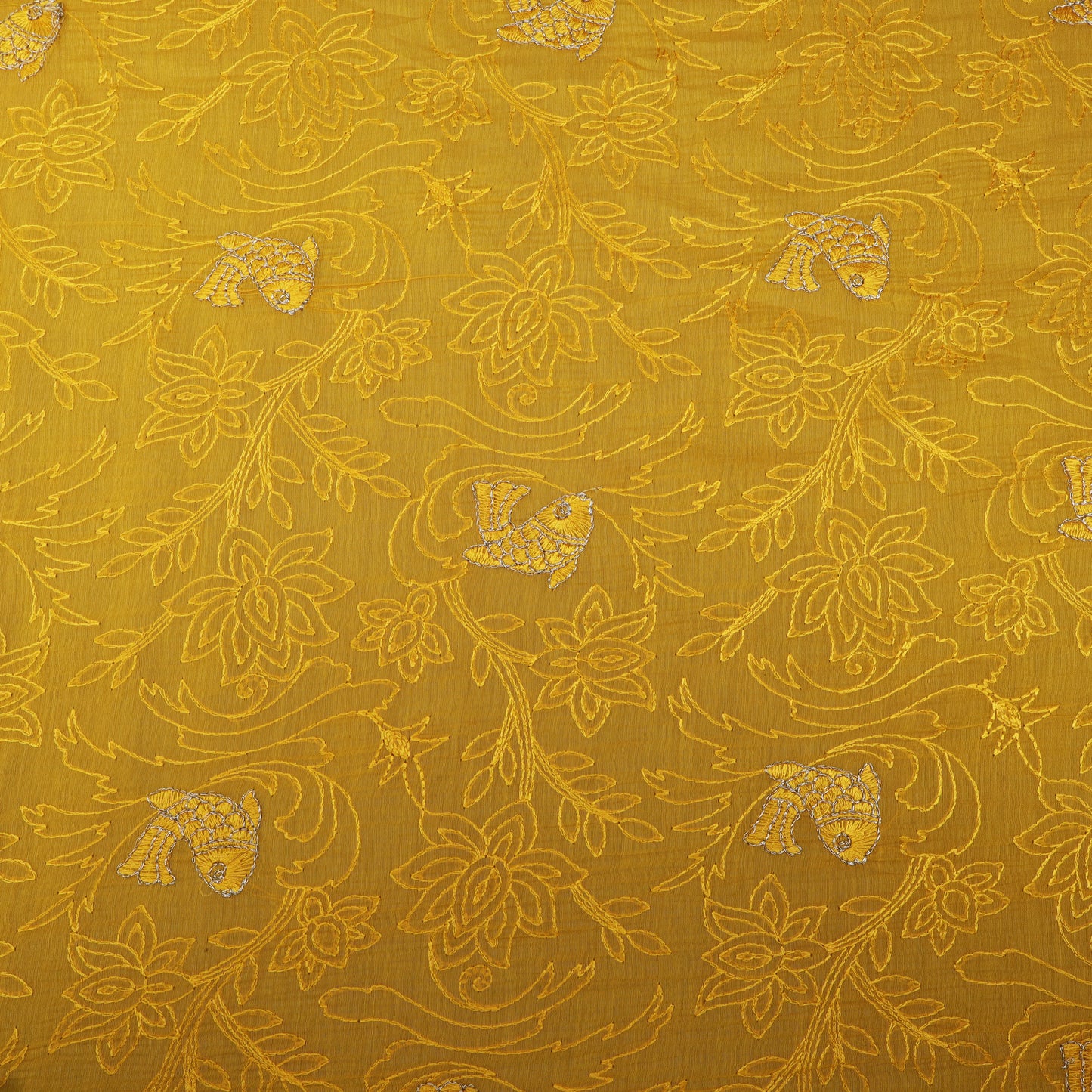 Chanderi Embroidery Fabric