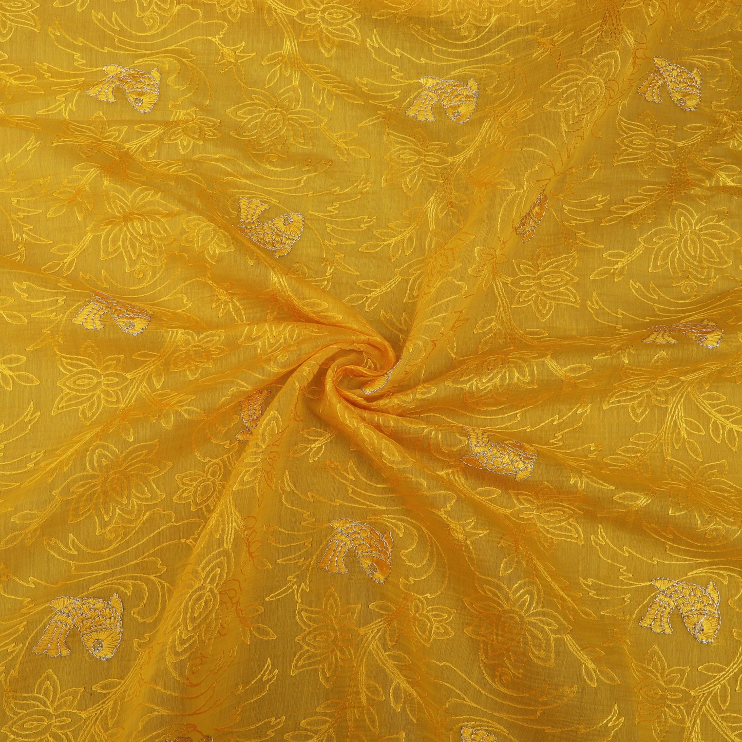 Chanderi Embroidery Fabric