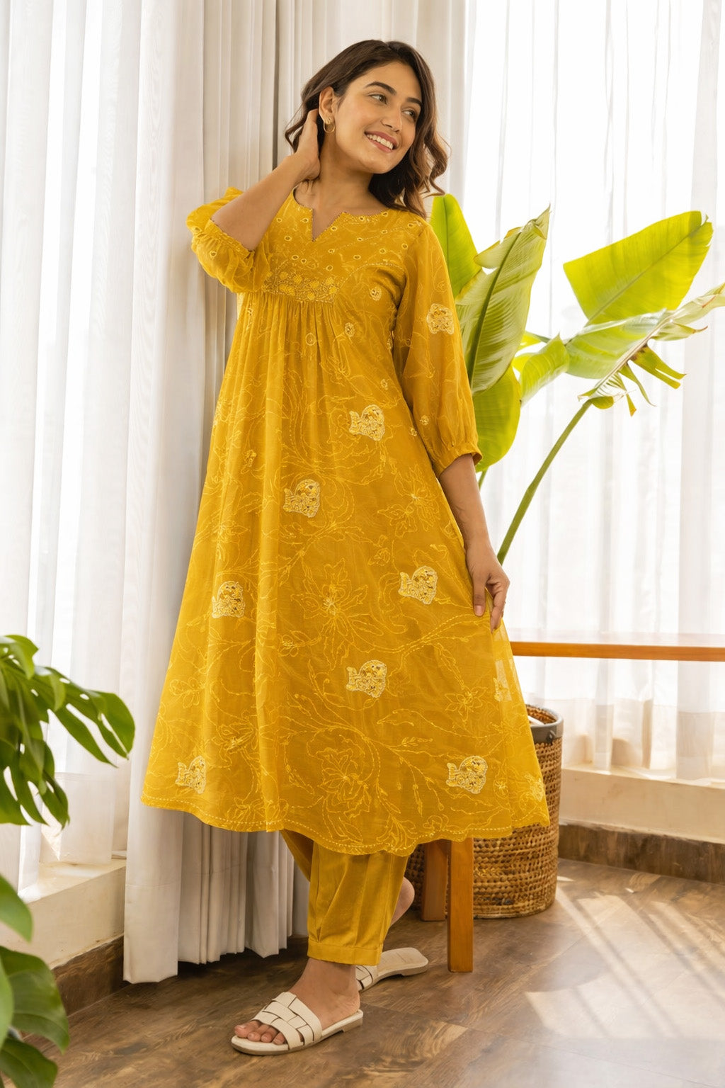 Chanderi Embroidery Fabric