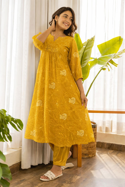 Chanderi Embroidery Fabric