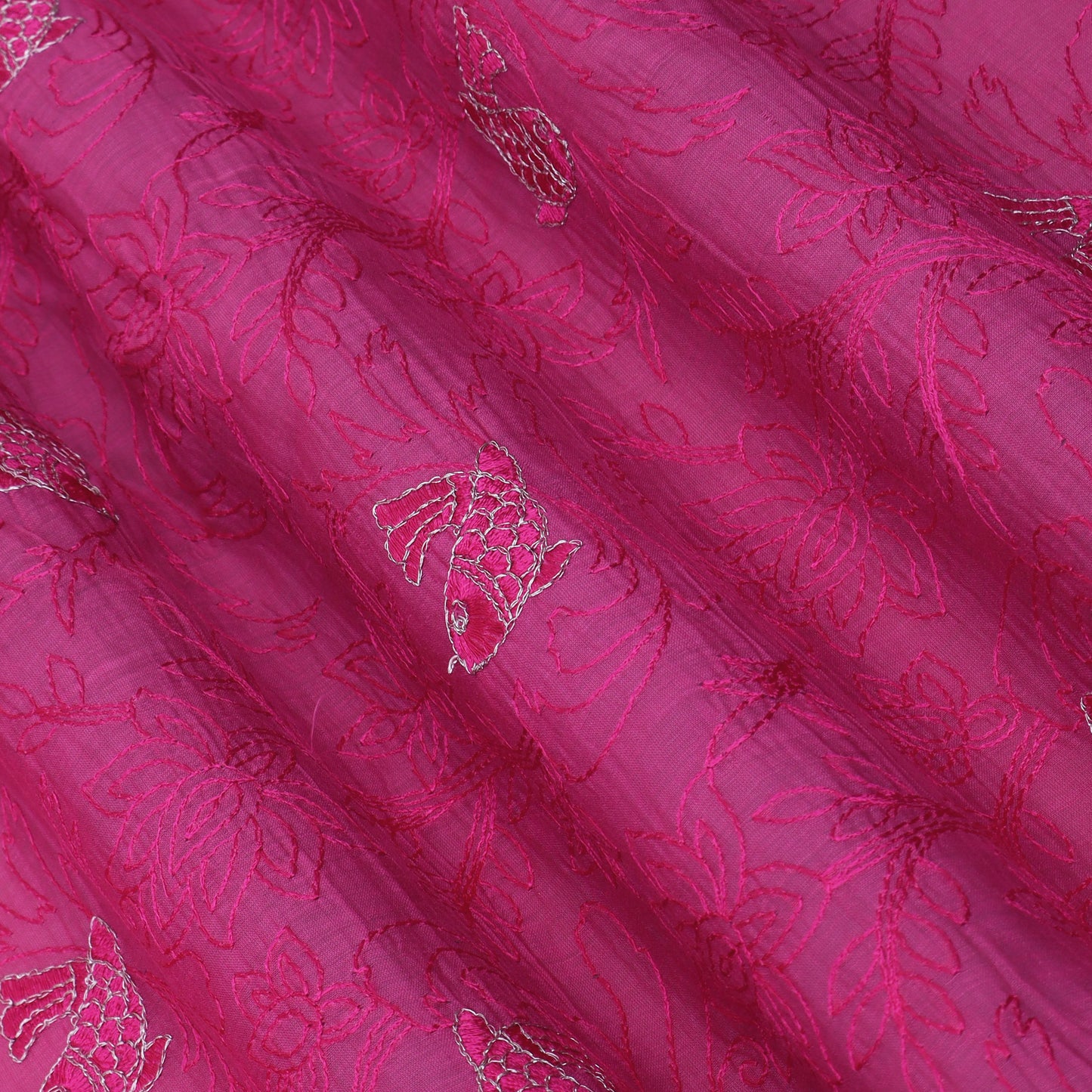 Chanderi Embroidery Fabric
