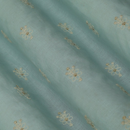 Colored Cotton Booti Fabric