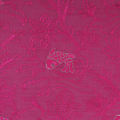 Chanderi Embroidery Fabric