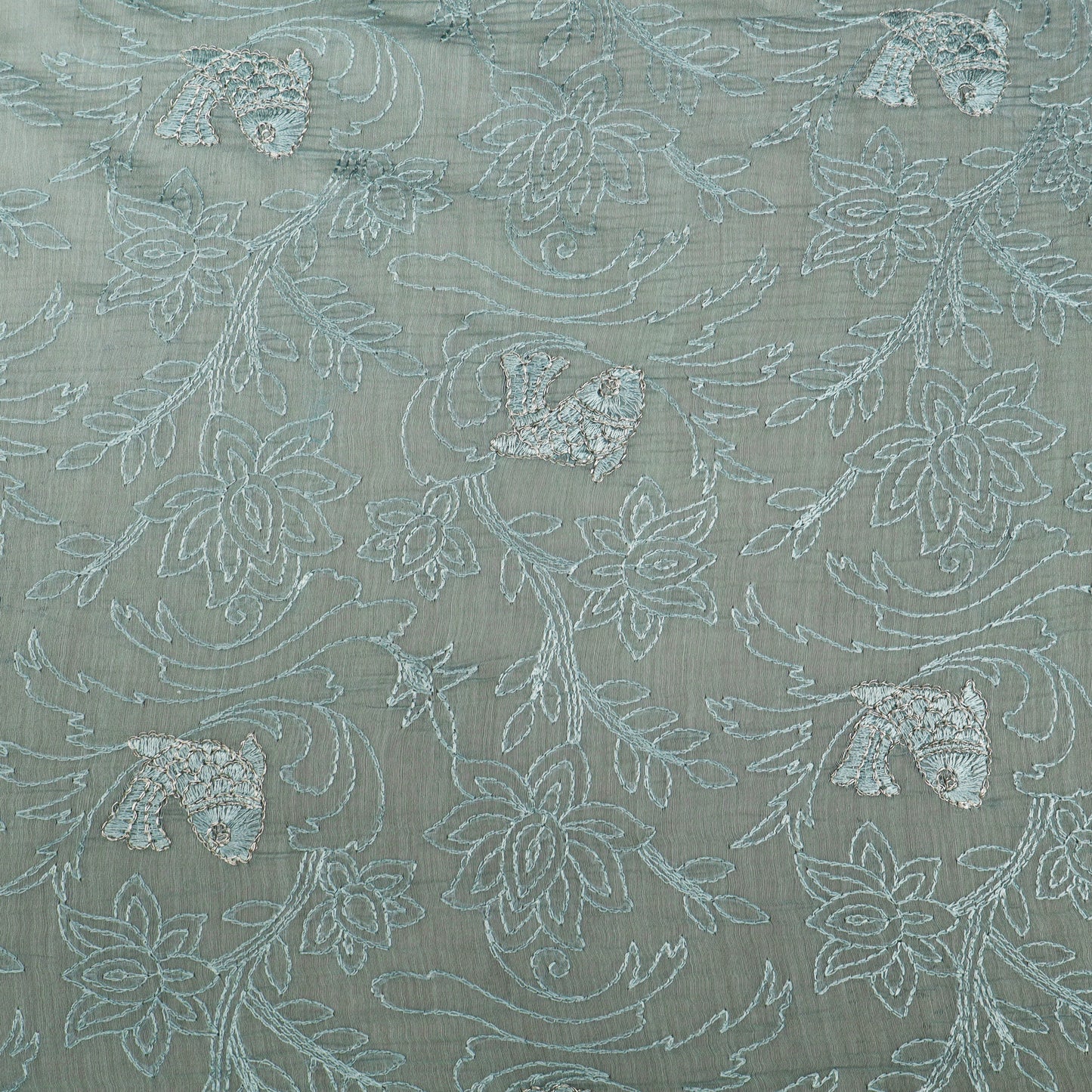 Chanderi Embroidery Fabric