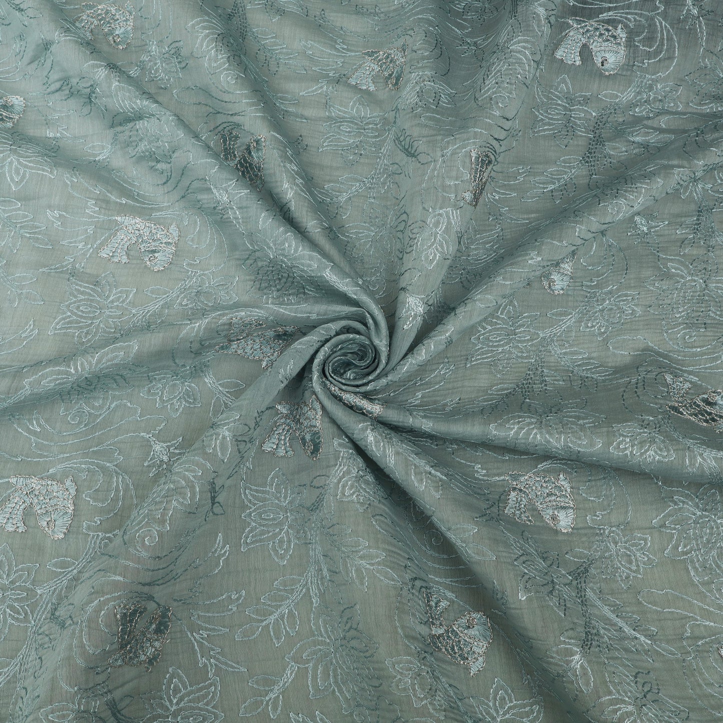 Chanderi Embroidery Fabric